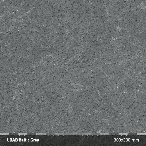 UBAB-Baltic-Grey. Baltic Grey marmor-resin tillverkas med mikrofina flisor av olika färger som, i kontrast mot bakgrunden, skapar en behaglig rörelseeffekt.